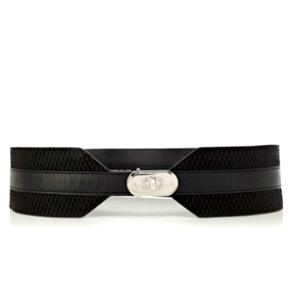 Karen Millen Textured Snake Suede Belt ML